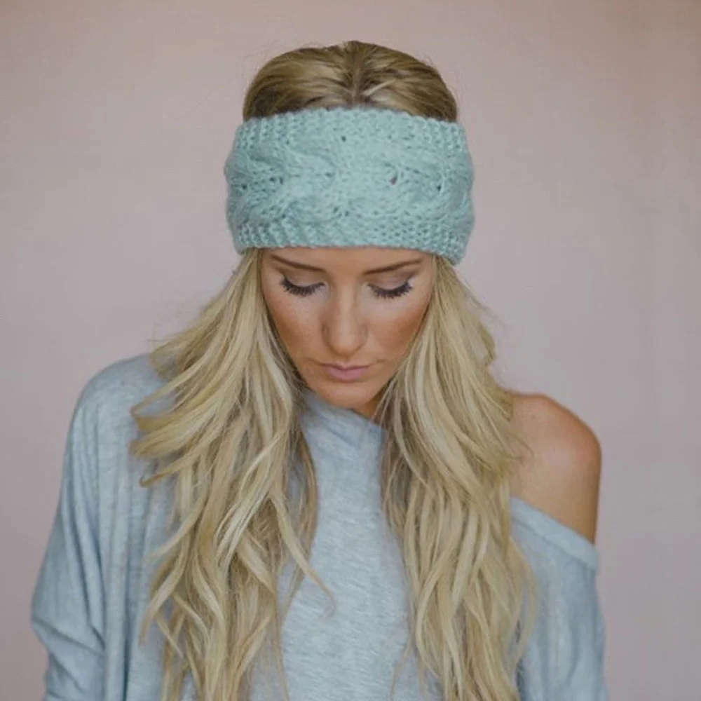 *ZOE* Mint Handmade Twist Woven Fashion Headband
